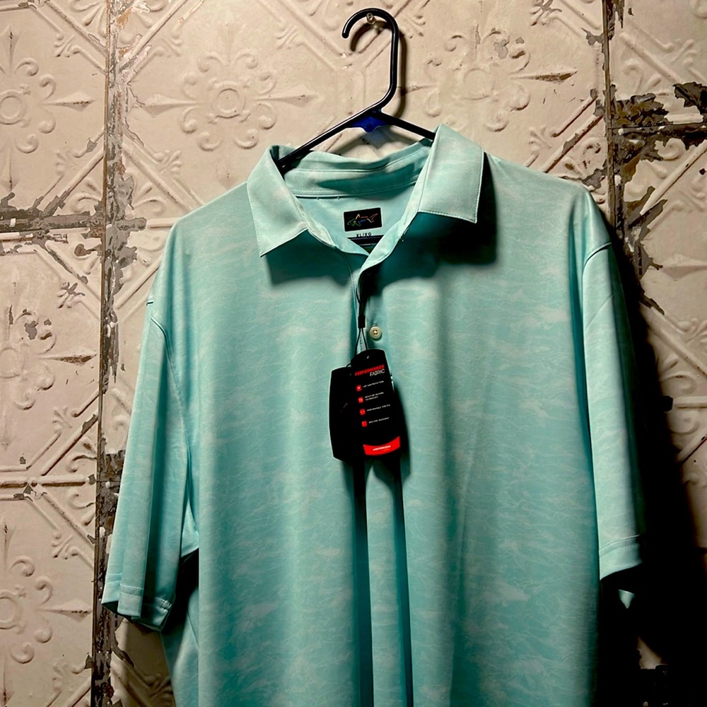 Greg Norman golf polo. Mint green brand new